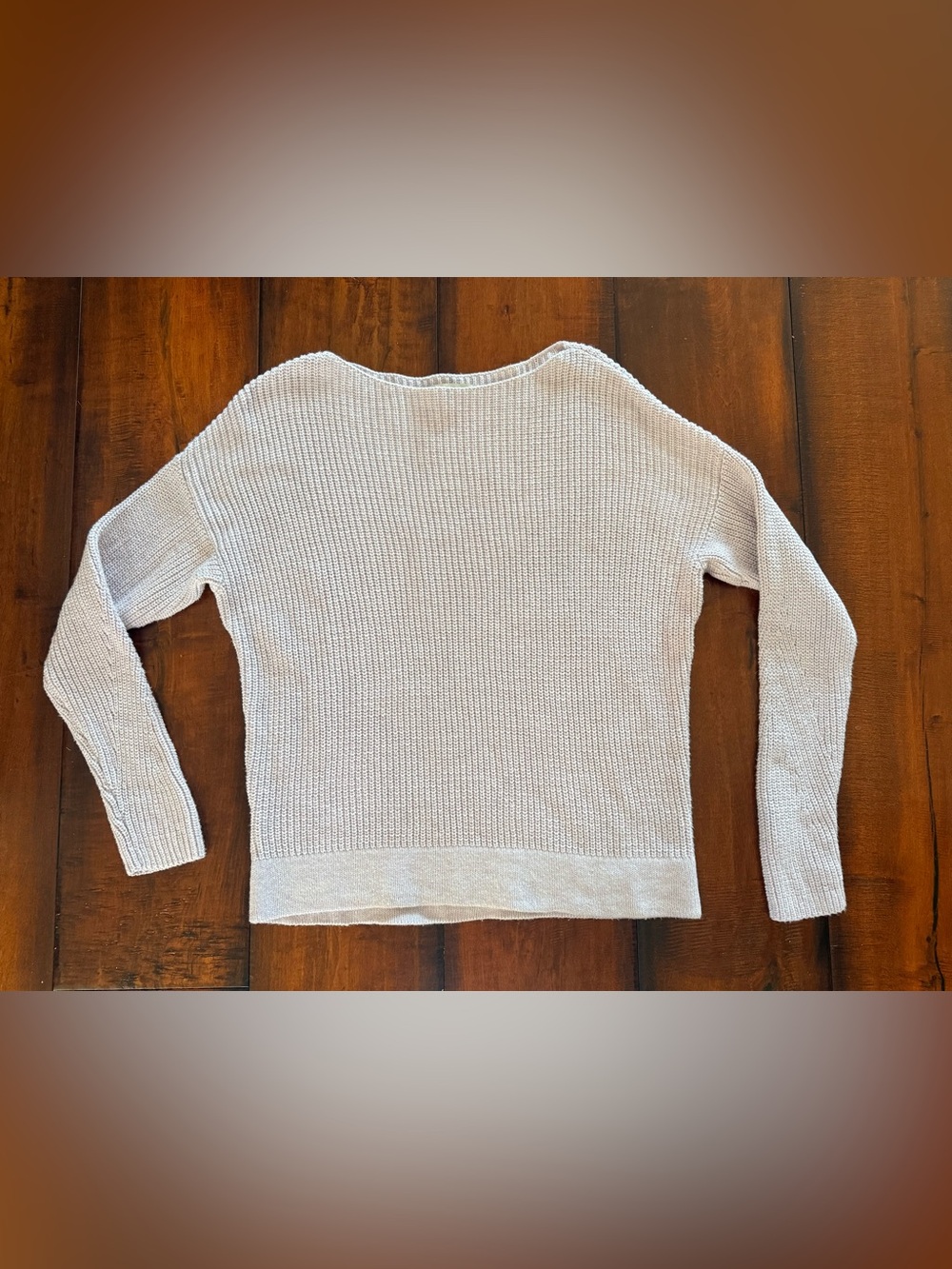 LOFT Light Lilac Scoop-Neck Lightweight Knit Sweater